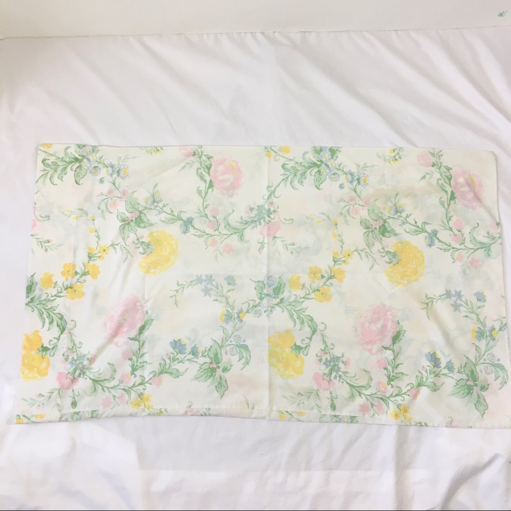 Vintage 70’s Sears Floral Muslin Pillowcase Bohemian Cottagecore